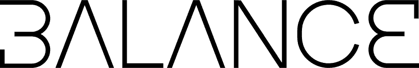 The word "BALANCE" is written in all capital letters with a modern font; the letter "E" is replaced by a reversed number "3".